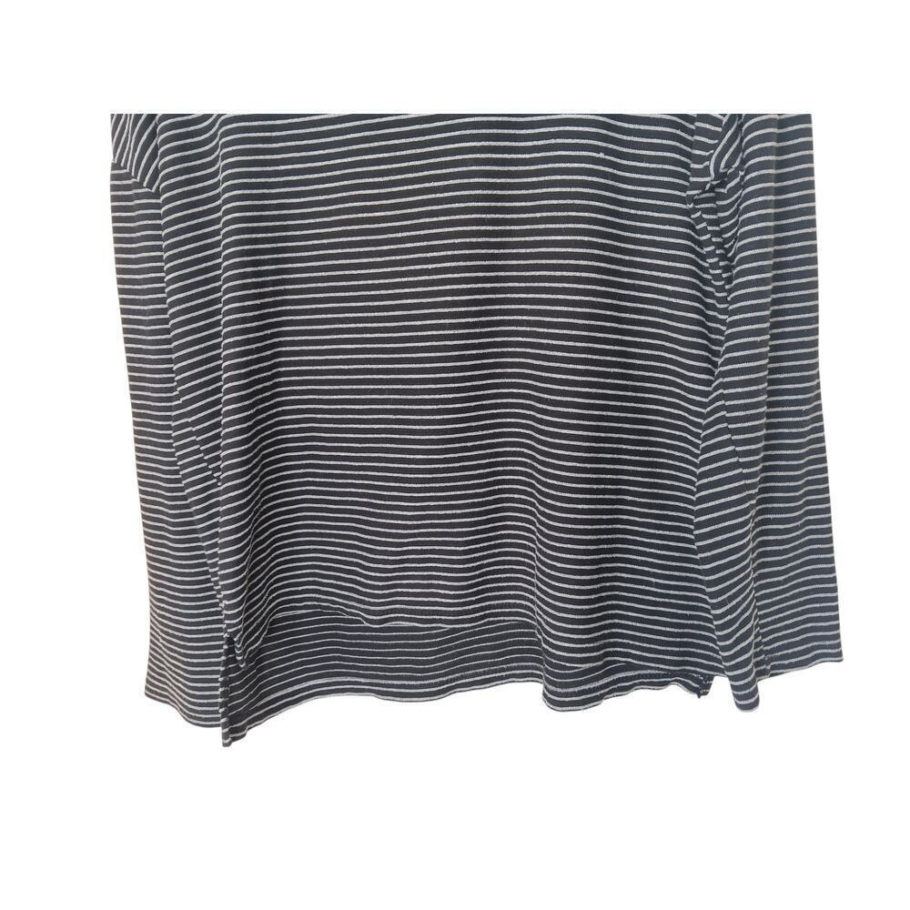 Marine Layer Womens Small Black White Stripe Long Sleeve Shirt Top Made in USA - Picture 4 of 11